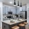 Kitchen with table sized island